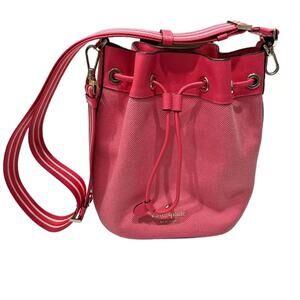 Kate Spade Rosie Pink canvas BUCKET Shoulder Bag